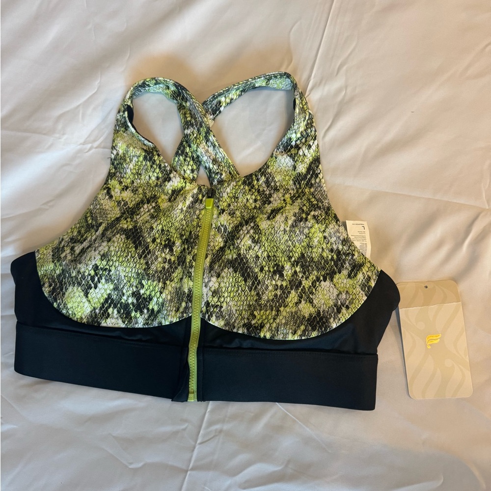 Fabletics Snake Print High Support Bra NWT